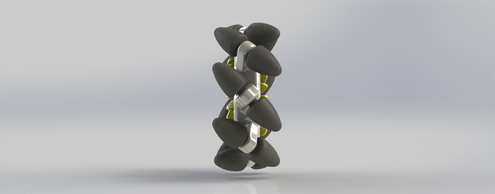 麦克纳姆轮底盘框架3D模型图纸 Solidworks设计